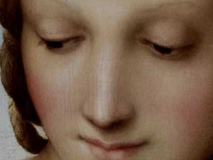 Section of "Madonna of the Meadow" Raphael, 1505, Florence, Italy
